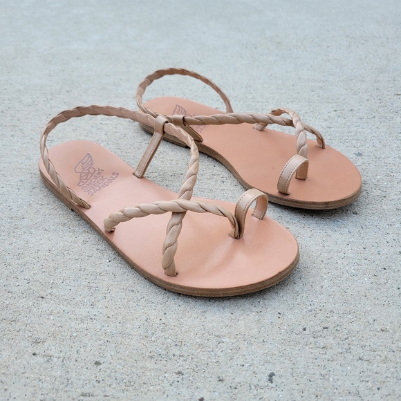 ANCIENT GREEK SLINGBACK SANDAL FYSI - TAN NEUTRAL SZ EU 37 / US 7 - Picture 2 of 11